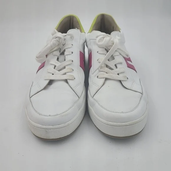 Lucky Brand Women's White Pink Lime Accent Hinta Comfort Sneakers Size 9.5 - Picture 3 of 10